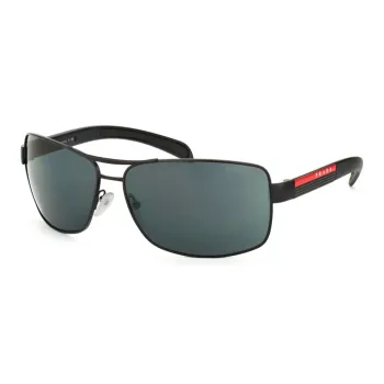 PRADA Metal Plastic Aviator Sunglasses Unisex Black
