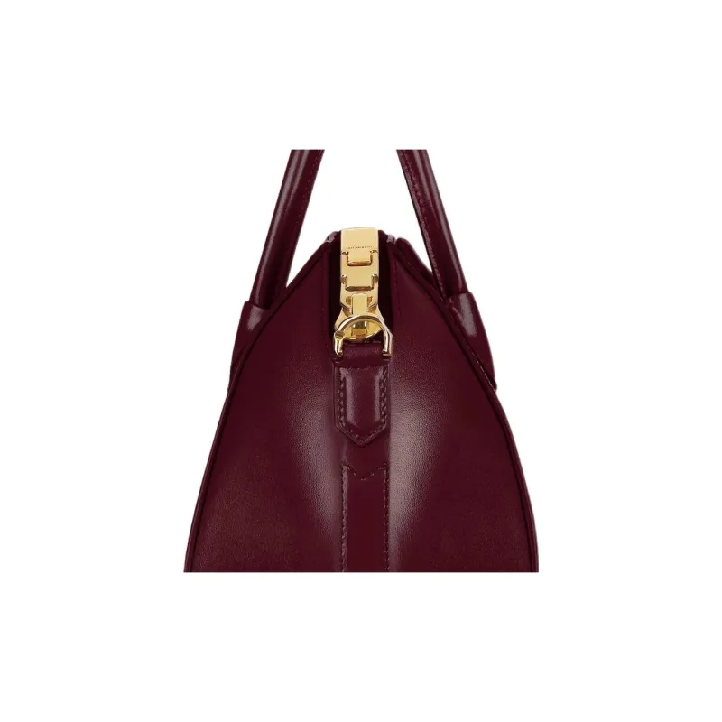 GIVENCHY Antigona Calfskin Shoulder Bag Crossbody Bag Handbag Mini Women's Burgundy-4