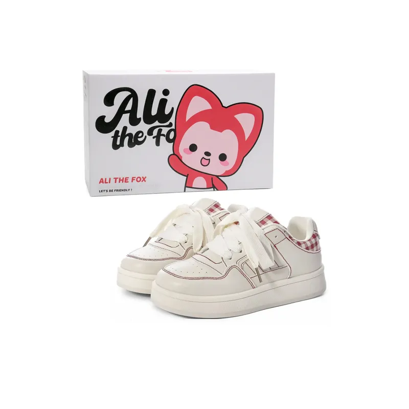 ALI THE FOX Slip Resistant, Abrasion Resistant, Balance, Lightweight Low Top Skateboard Shoes Women's-10