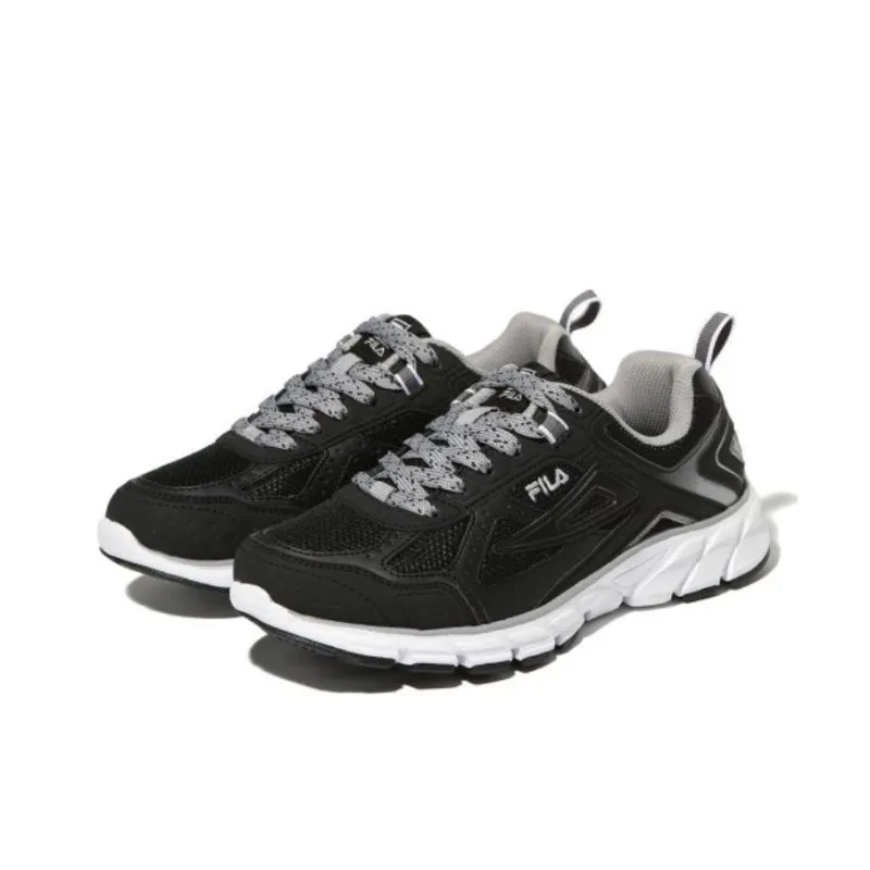 FILA Slip-Resistant Low-Top Casual Running Shoes Women's Black White-1