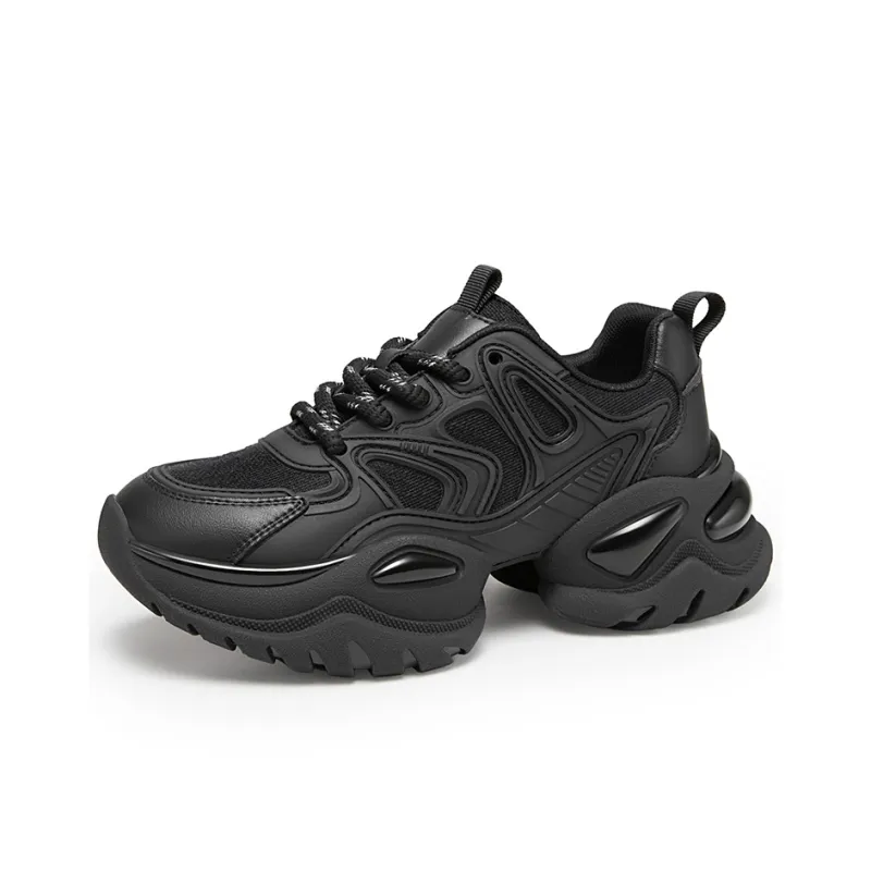C°BANNER Height Increasing Wear-Resistant Breathable Slip-Resistant Low-Top Chunky Sneakers Women's-2