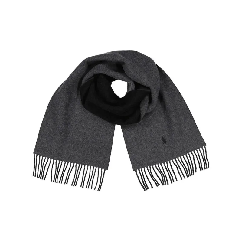 Polo Ralph Lauren Logo Embroidered Fringed Scarf-2