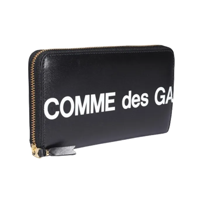 CDG Cow Leather Wallet Regular Women's Black-1
