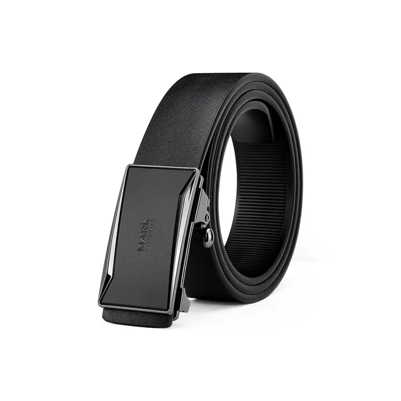 FAIRWHALE Genuine Leather Single Layer Automatic Buckle Inner Wearing Business Belt Cow Leather Belts Men's Width 3.4CM-0