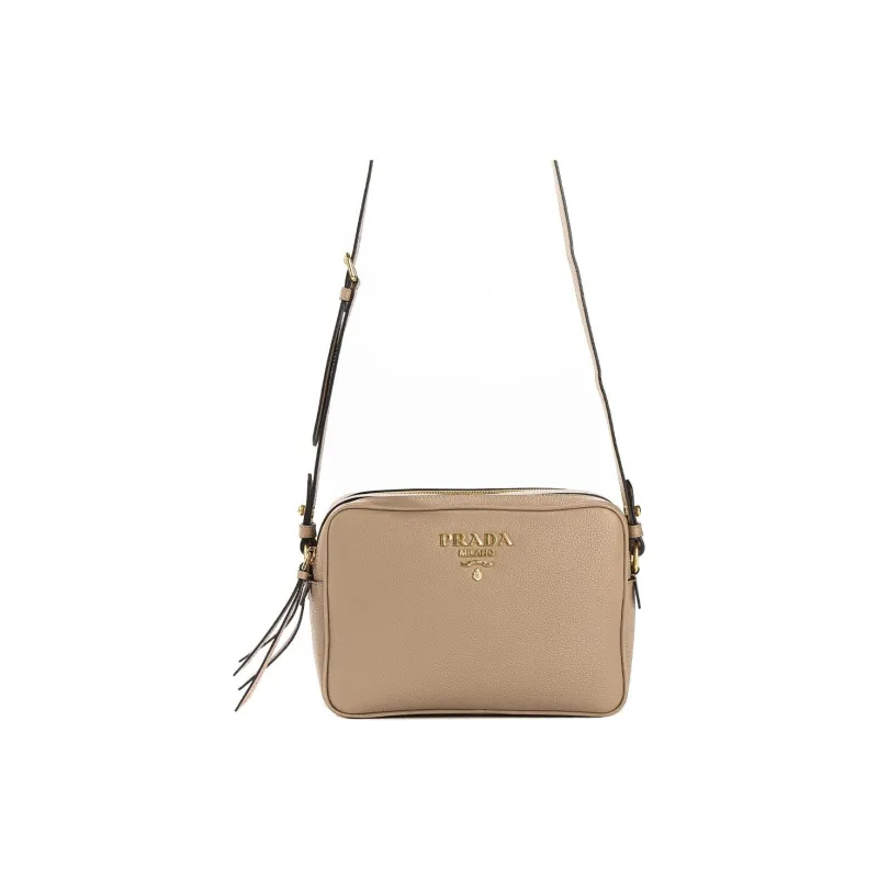 PRADA Cow Leather Crossbody Bag, Shoulder Bag Women's Nude Pink-0