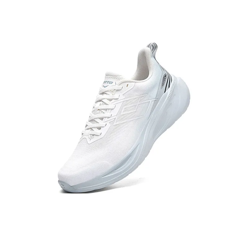 LOTTO Cushioning Rebound Abrasion Resistant Breathable Low Top Casual Running Shoes Men's White Powder Blue-2