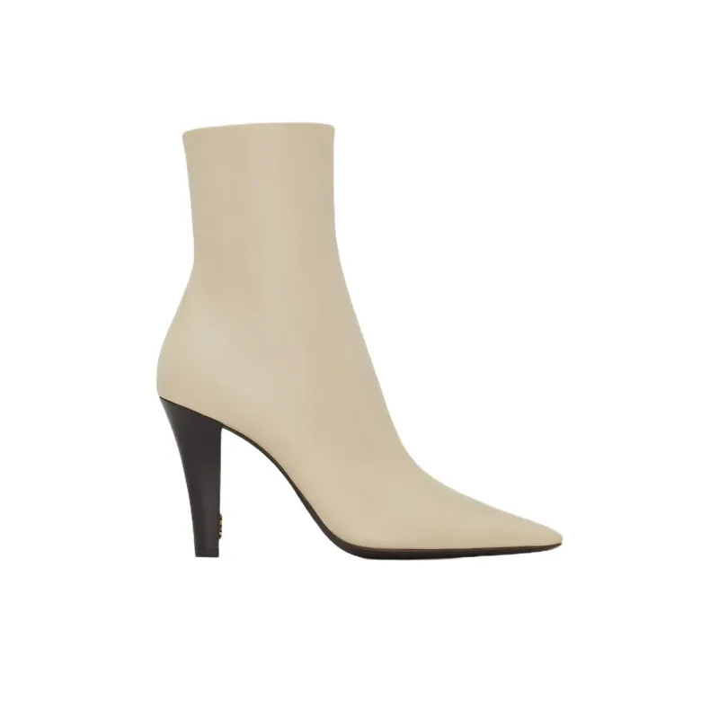 SAINT LAURENT Jill Ankle Boots 9.5cm Women's Light Umber-1