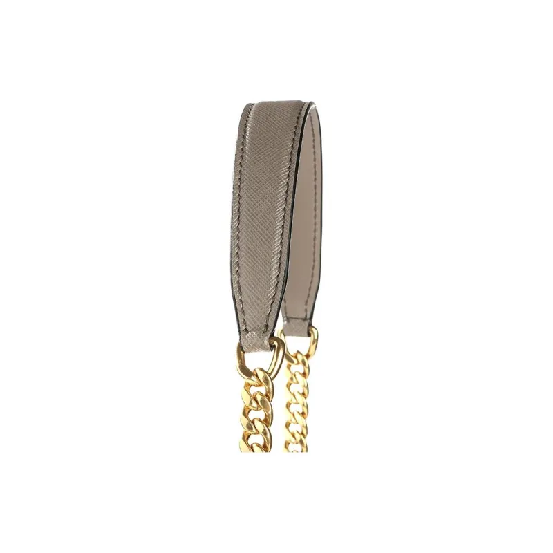 PRADA Saffiano Cow Leather Crossbody Bag Shoulder Bag Women's Gray-9
