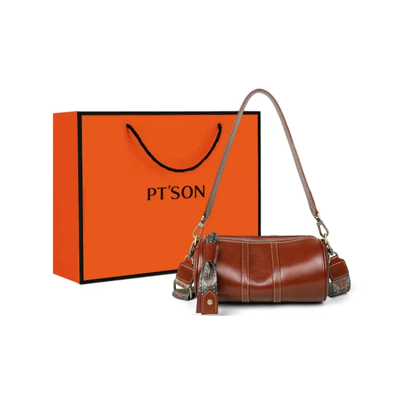 PT'SON Cow Leather Pillow Bag, Underarm Shoulder Bag, Crossbody Bag Women's-8