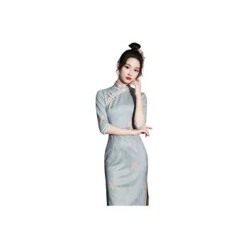 Mu Xiao Xin Cheongsams Women's Light Blue