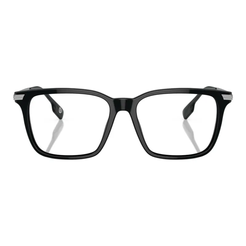 Burberry Plate Frame Square Eyeglass Frames Unisex Black-1