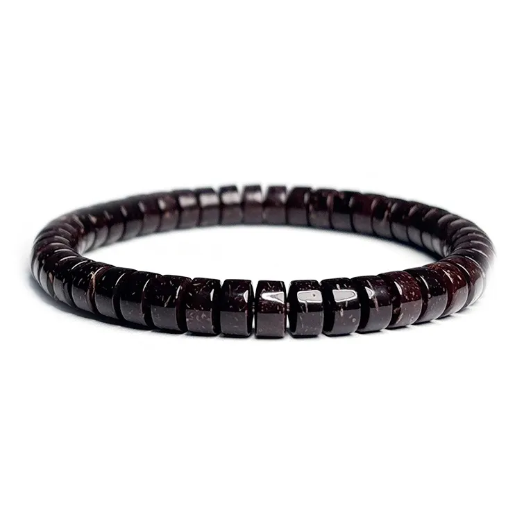 MOUNTAINS AND MANS Coconut Shell Beads New Chinese Style Wealth And Good Luck Beaded Bracelet Unisex-8