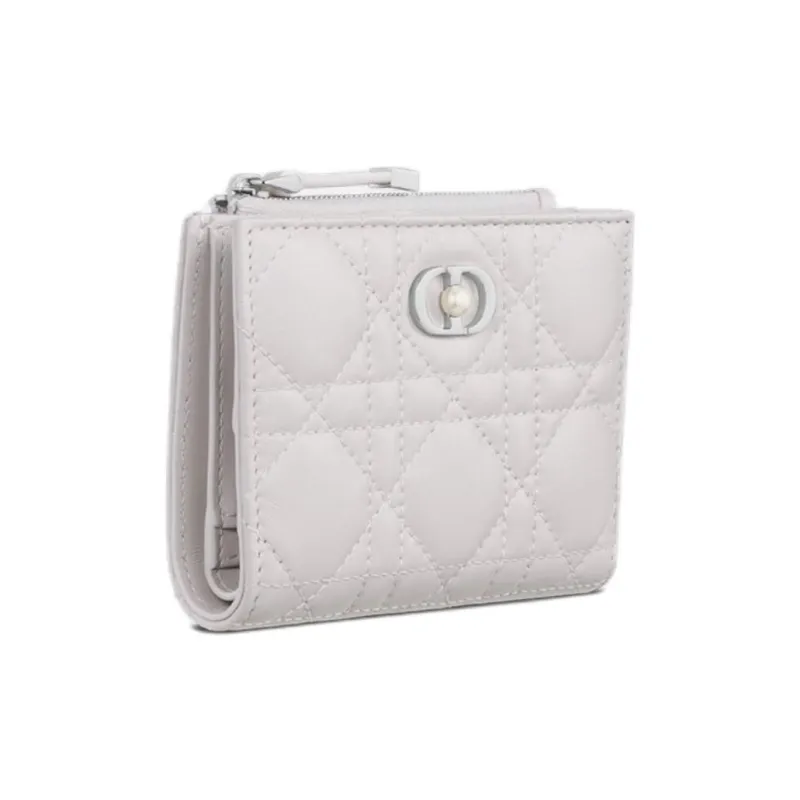 DIOR Jolie Dior Lambskin Wallet Women's White-1
