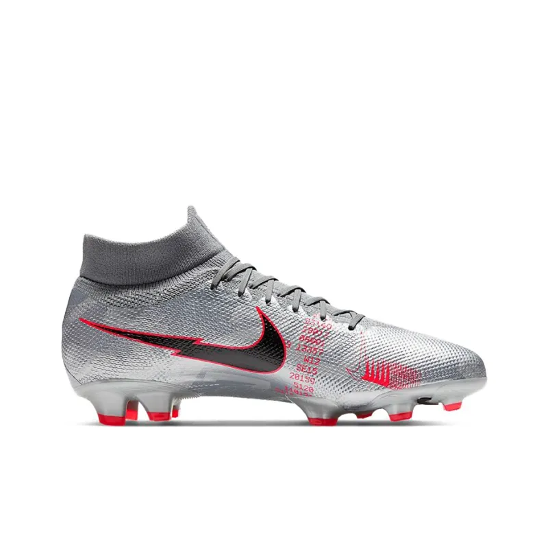 Nike Mercurial Superfly 7 Pro Fg Metallic Grey Crimson-1