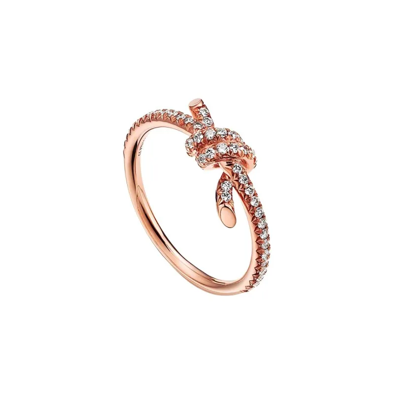 TIFFANY & CO. 18K Rose Gold Rings Unisex Gold Pink-2