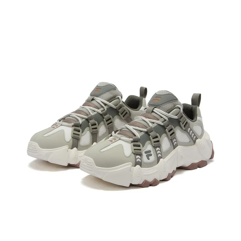 FILA FUSION EXOCET Mountains Shoes Anti-Slip Wear-Resistant Low-Top Casual Shoes Men's White Gray-2