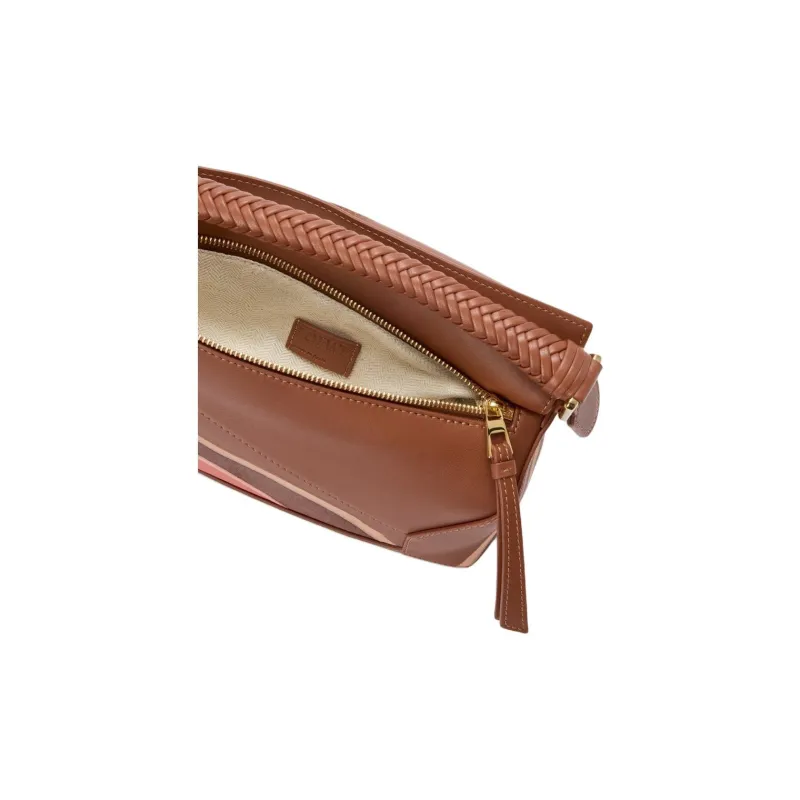 LOEWE Puzzle Calfskin Shoulder Bag, Crossbody Bag, Handbag Trumpets Women's Brown & Parrot Pink-6