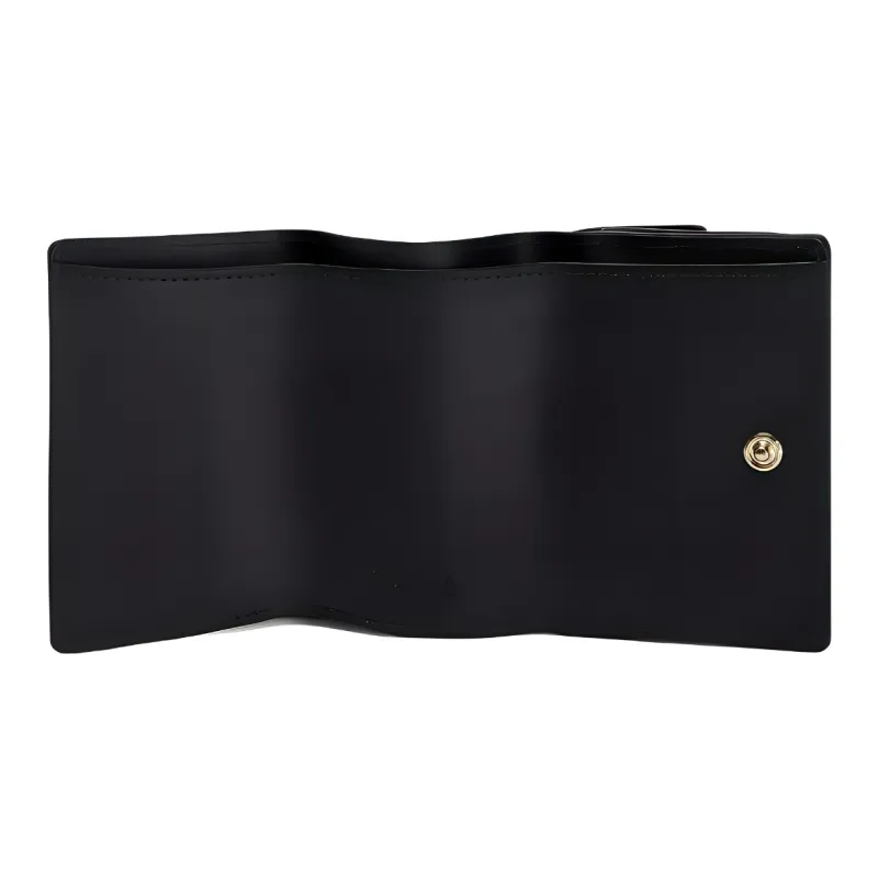 Furla Babylon Grained Calfskin Wallet Small Size Women's Black-2