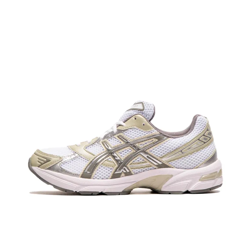 Asics Gel 1130 Abrasion Resistant Low Top Running Shoes Unisex White Gold-0