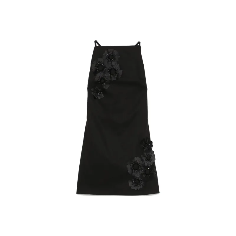 MSGM Floral appliqué Mini Dress-0