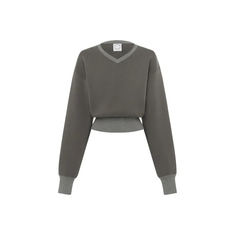 WITH JEAN SS25 Evie Sweater Women's Gray-0