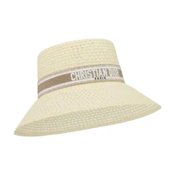DIOR Cotton, Polypropylene, Paper, Polyester Bucket Hats Unisex Beige