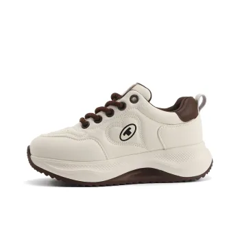 TOM TAILOR Skateboard Shoes Women's Low Top Beige Brown/Beige Red