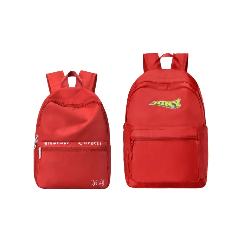 HINY Polyester Kids' Backpack, Mini Small Bag Unisex Red-15