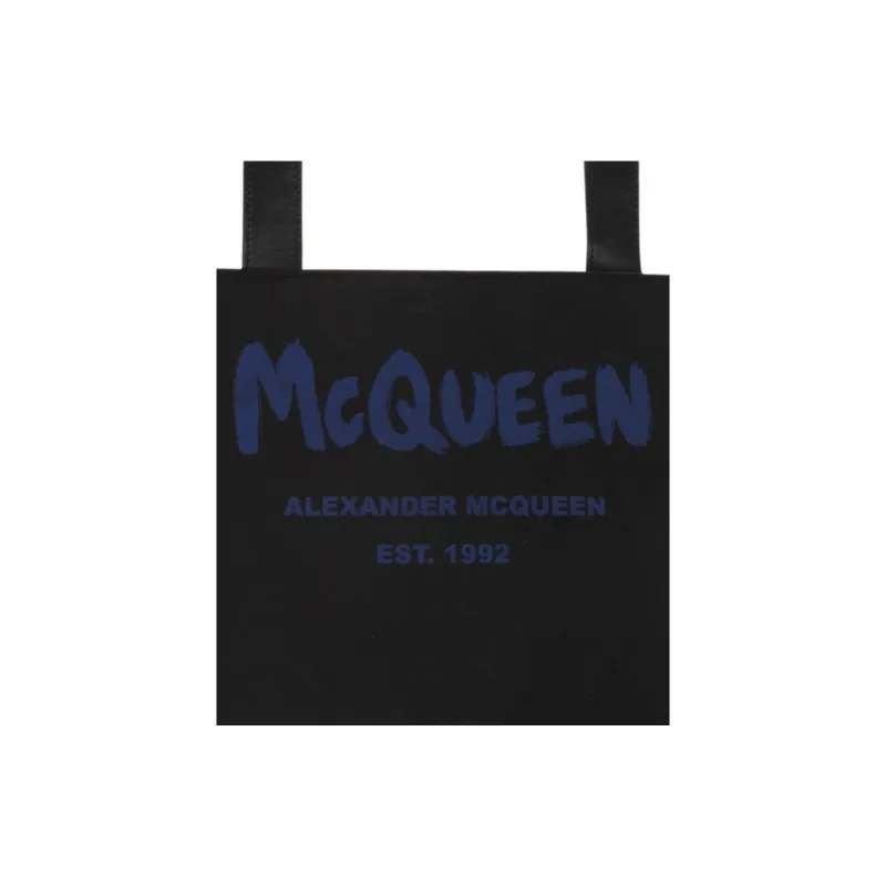 Alexander McQueen Fabric With Leather Trim Messenger Bag, Crossbody Bag, Shoulder Bag Men's-5