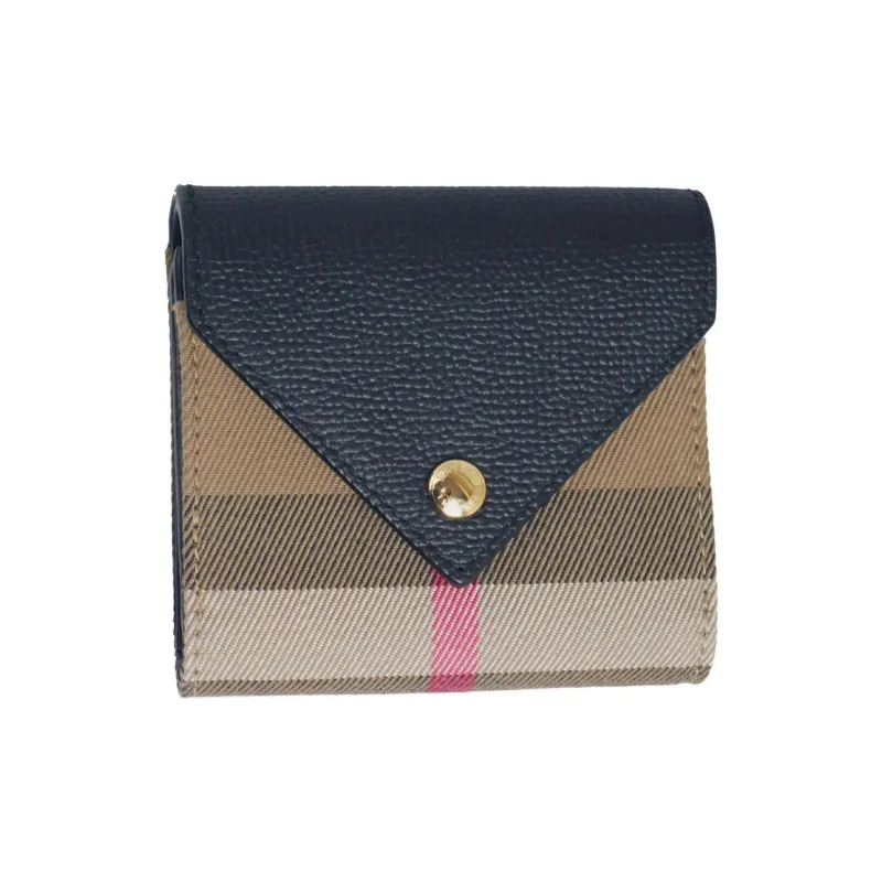 Burberry Canvas Wallet Women's Brown & Black-0