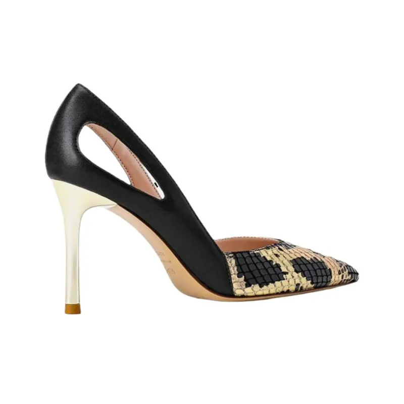 Li Ke Slim Heel High Heels Women's Black-3