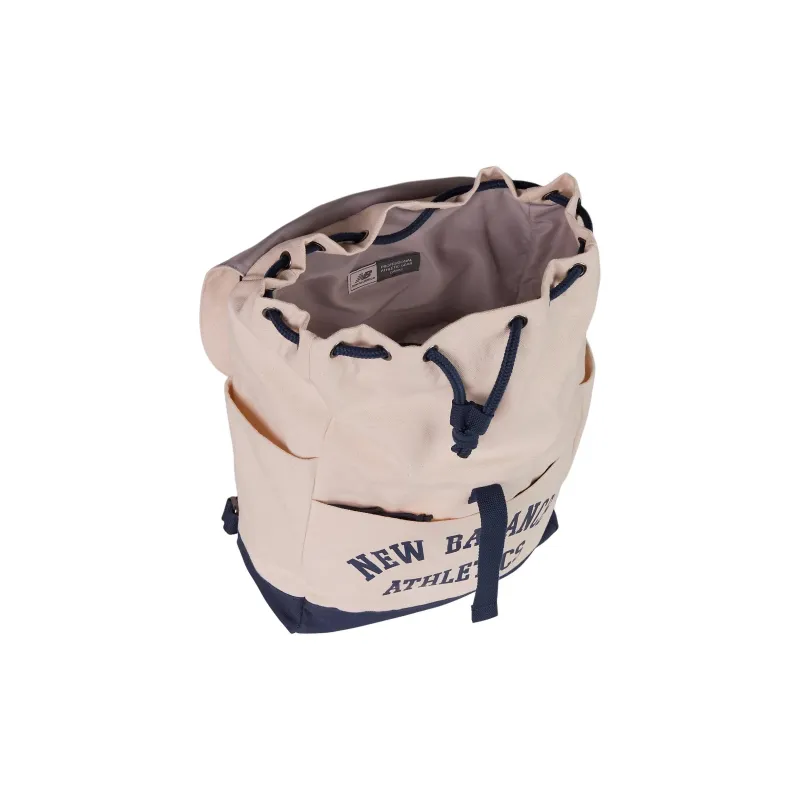 New Balance Cotton Patchwork Canvas Canvas Bag Backpack Unisex Beige & Blue-2
