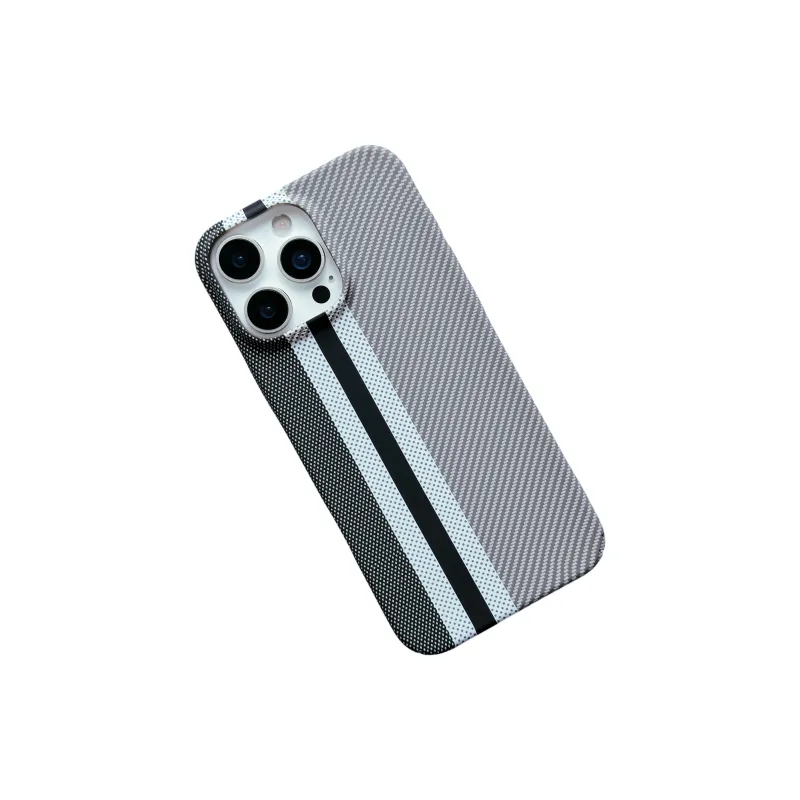 Koman TPU Material Twill Kevlar Carbon Fiber Texture Phone Cases Compatible With Apple IPhone 12/13/14/15/16/Pro/Mac-4