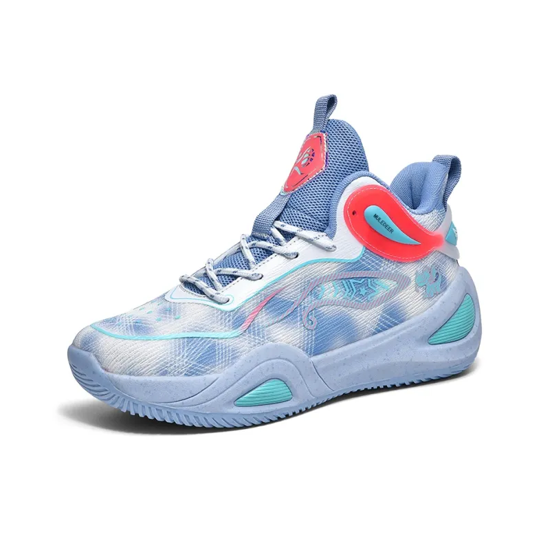 Black tailed Deer Shock Absorbers Slip Resistant, Abrasion Resistant, Breathable Mid Top Basketball Shoes Unisex-6