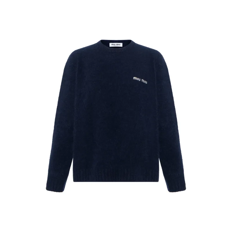 MIU MIU SS24 Knitwear Women's Navy Blue-0
