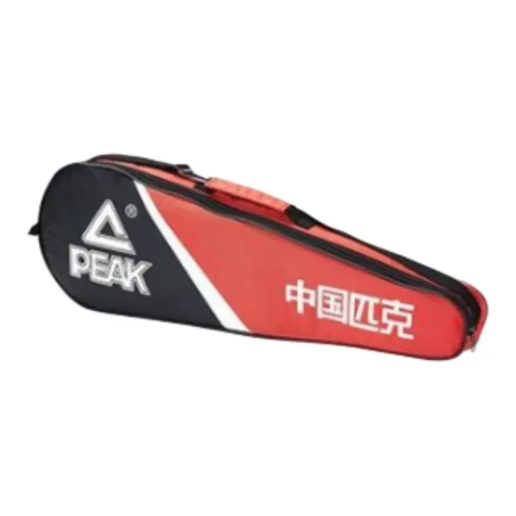 PEAK Fabric Badminton One Shoulder Backpack Tennis Racket Gym Bag Regular Unisex Red-2