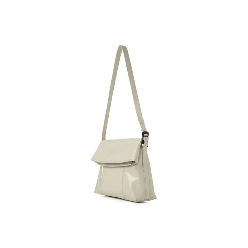 SQUARE Line Microfiber Synthetic Leather Shoulder Bag Medium Size Women's Multicolor-8