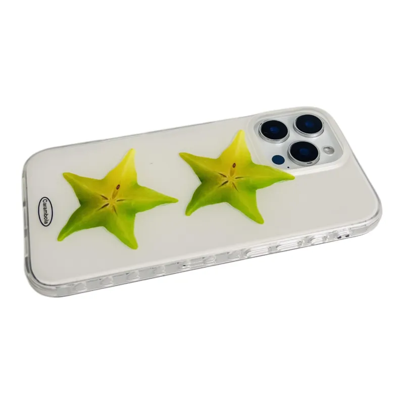 Wei Xin Acrylic Material Two Pieces Of Starfruit Phone Cases Compatible With IPhone 16/15 Pro Max/Apple 13/14 Pro/Max-3