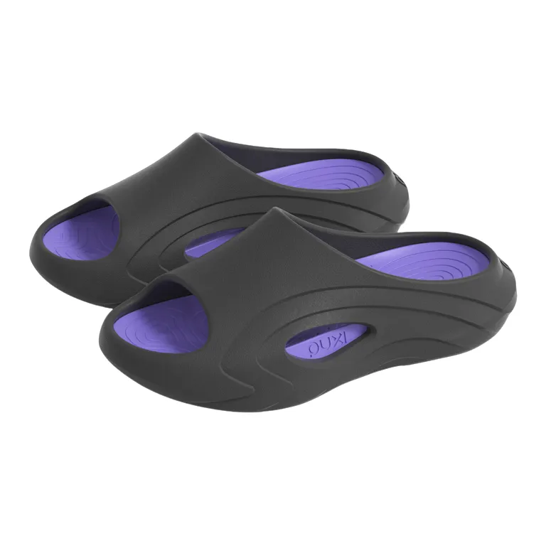POSEE EVA Slide Slippers Unisex, White Black-15
