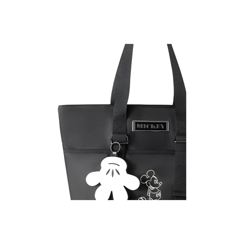 MINISO Fabric Tote Bag, Shoulder Bag Unisex Black-2