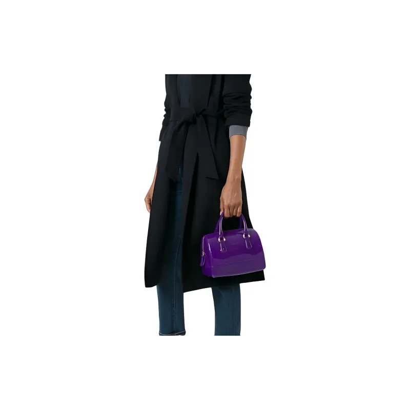 Furla Candy PVC Handbag Small Size Women's Purple-2