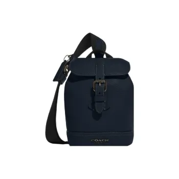 COACH Hudson Natural Pebbled Leather Crossbody Bag, Shoulder Bag Men's