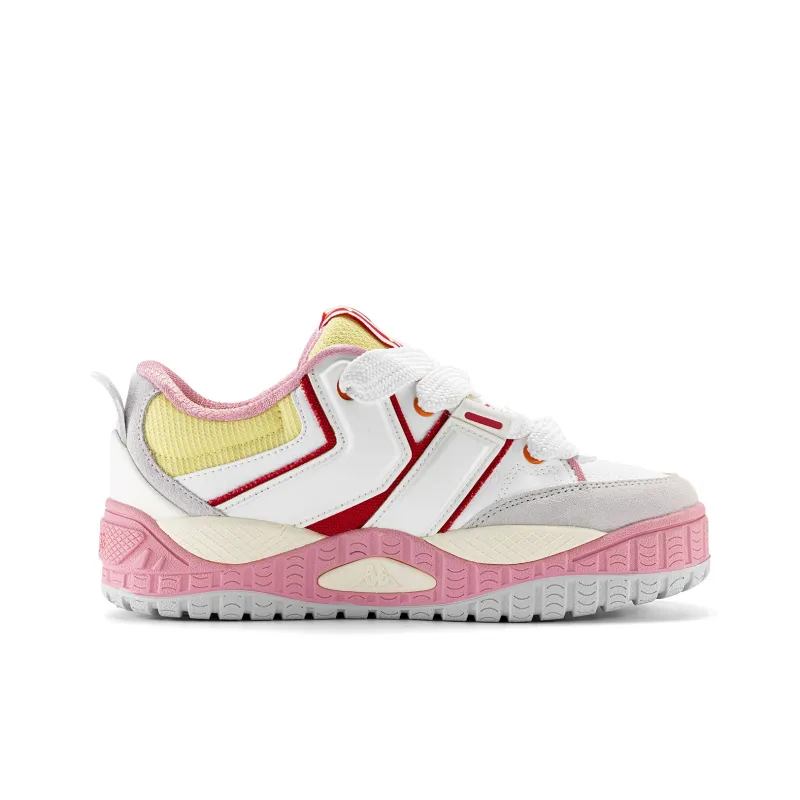 Kappa Anti Slip Wear Resistant Mid Top Skateboard Shoes Women's Milk White-1