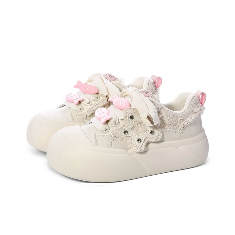 Lovely You Lightweight Cushioning Wear-Resistant Low-Top Skateboard Shoes Women's-32