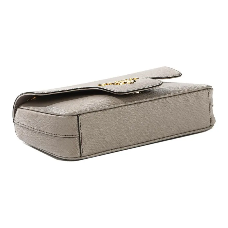 PRADA Saffiano Cow Leather Crossbody Bag Shoulder Bag Women's Gray-3