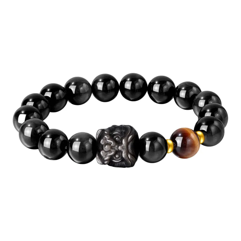 Lao Feng Xiang Obsidian Bracelets Men's-0