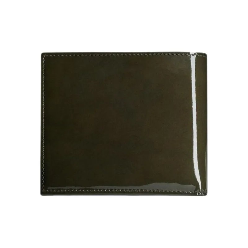 SAINT LAURENT PARIS Patent Leather Wallet Men's Dark Vineyard-1