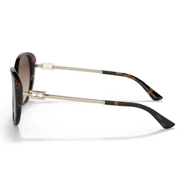 BVLGARI Acetate Irregular Shape Sunglasses Women's Tortoiseshell-1