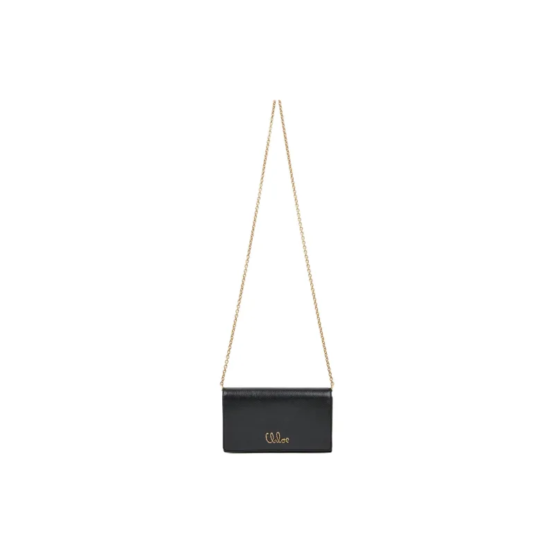 Chloe Buffalo Leather Crossbody Bag Shoulder Bag Women's Black-0