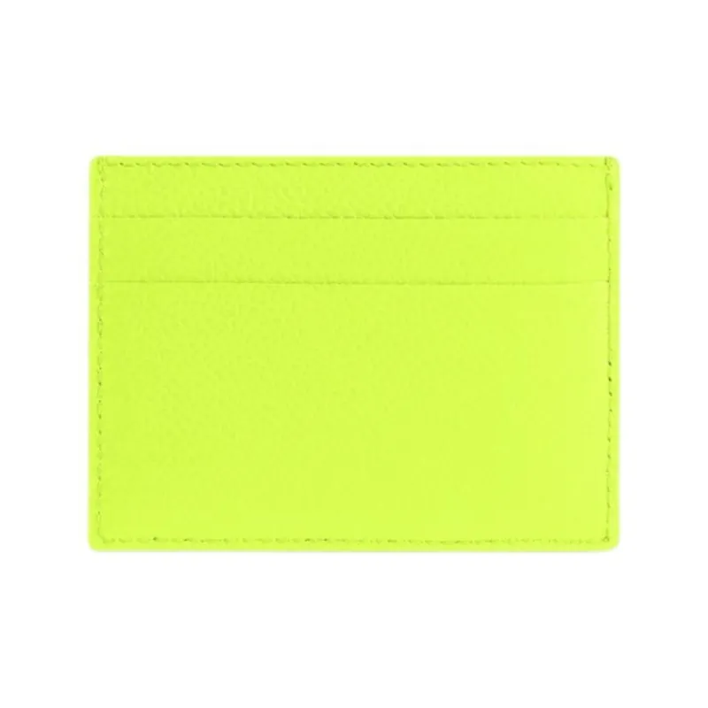 Balenciaga Cash Cow Leather Card Clip Card Holder Men's Yellow-3